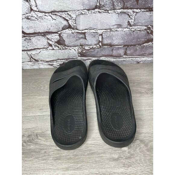 OOFOS OOahh Recovery Black Rubber Slip On Lightweight Sandals Men Sz 12M US/45EU main image 13
